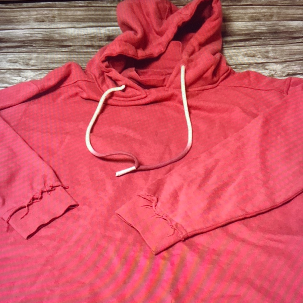 Peace Love World Pink Sweatshirt Hoodie Sz Medium